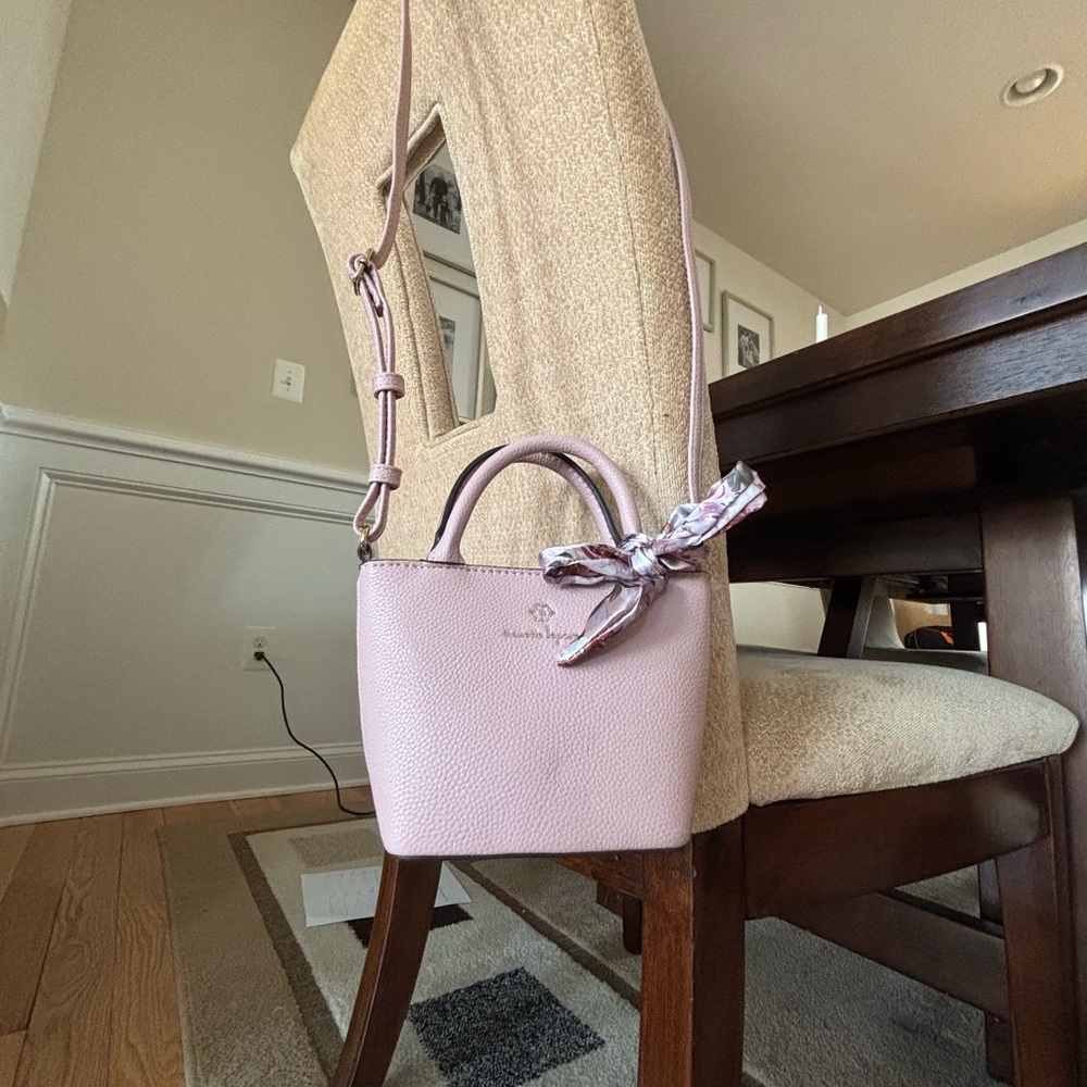 Nanette Lepore Light Pink Crossbody Bag with Floral Bow